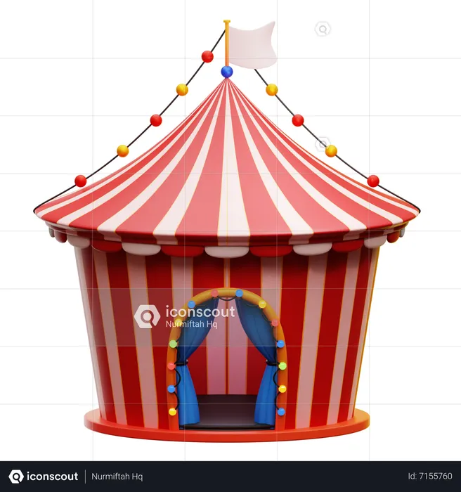 Circus Tent  3D Icon