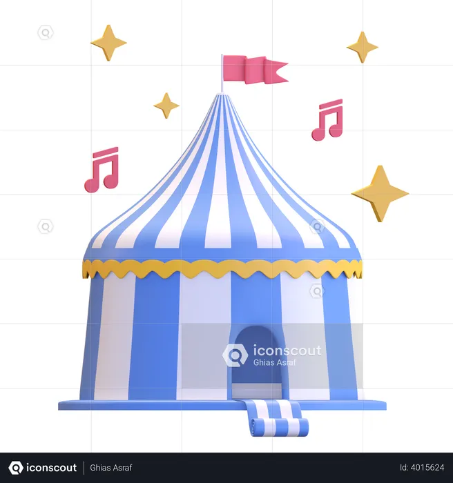 Circus tent  3D Illustration