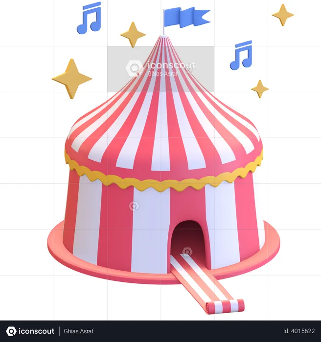 Circus tent  3D Illustration
