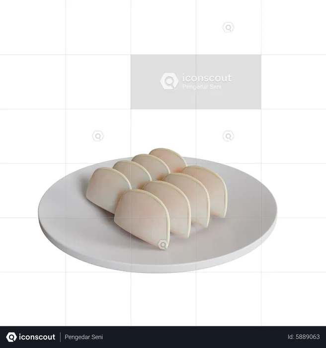 Cireng On A Plate  3D Icon