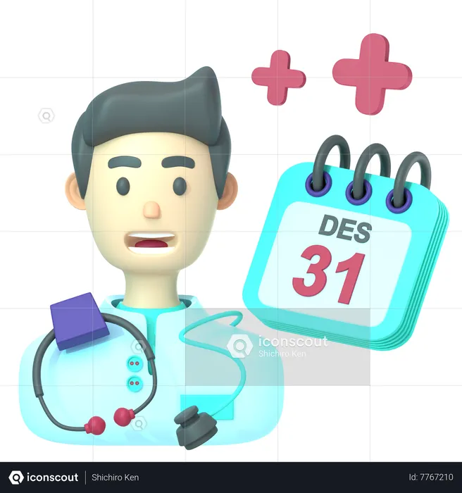 Cita con el médico  3D Icon