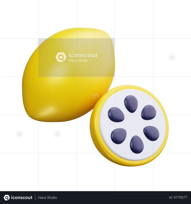 Citron  3D Icon