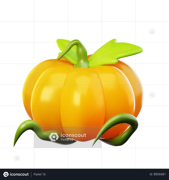 Citrouille  3D Icon