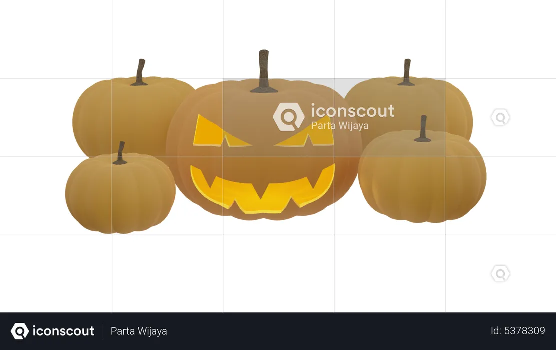 Citrouille  3D Icon