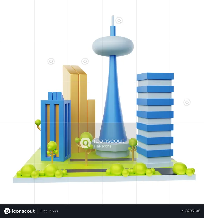 Cityscape  3D Icon