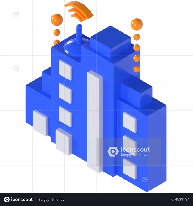 Ciudad inteligente  3D Illustration