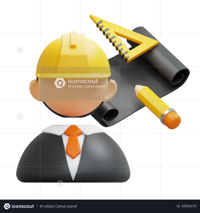 Civil Engineer  3D Icon