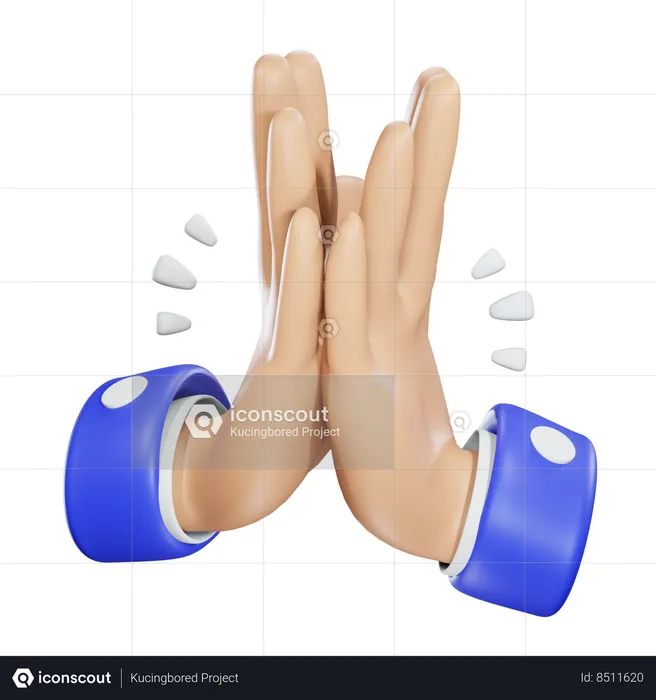 Clap Hand Emoji 3D Icon