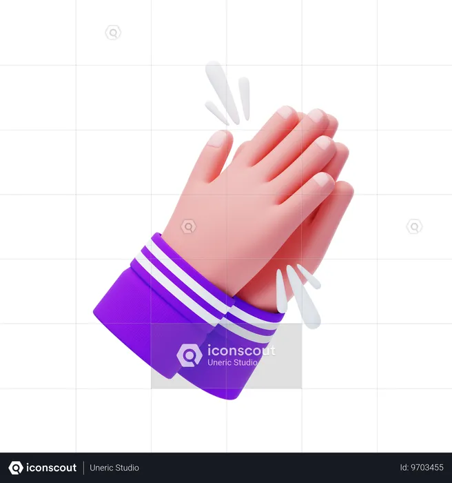 Clap Hand Gesture  3D Icon