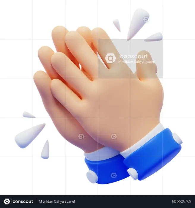 Clap Hand Gesture  3D Icon