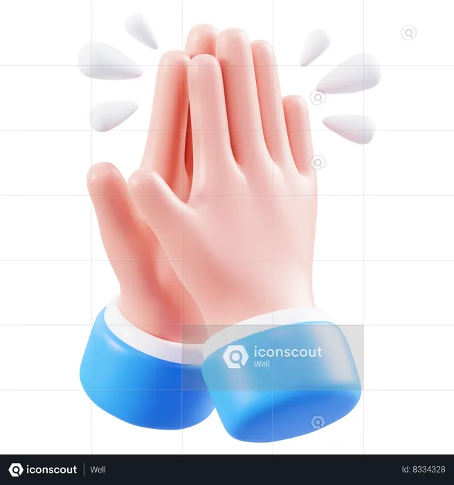 Clap Hand Gesture  3D Icon