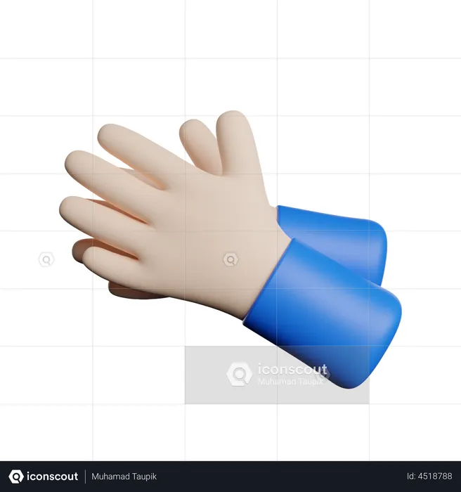 Clap Hand Gesture  3D Illustration