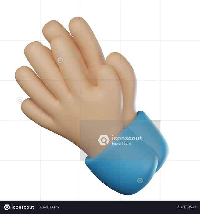 Clap Hand Gesture  3D Icon