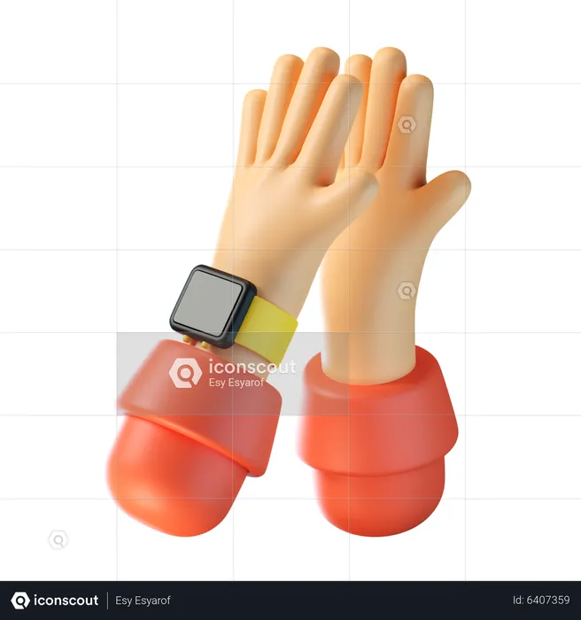 Clap Hand Gesture  3D Icon