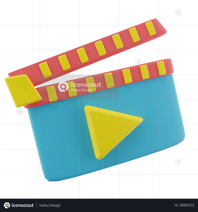 Clapboard film  3D Icon