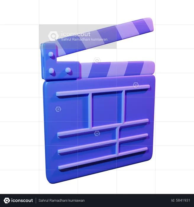 Clapper Board  3D Icon
