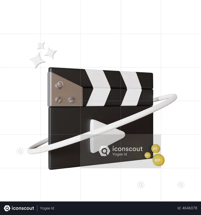 Clapperboard  3D Illustration