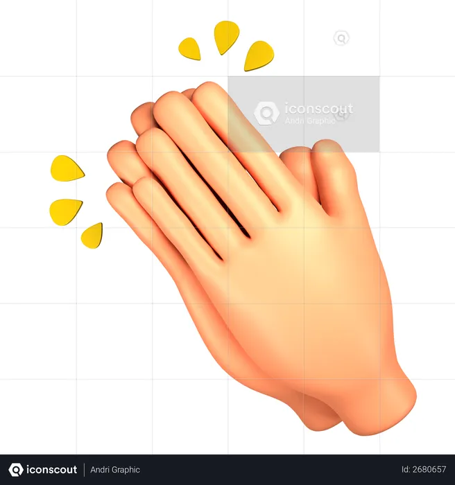 Clapping  3D Illustration