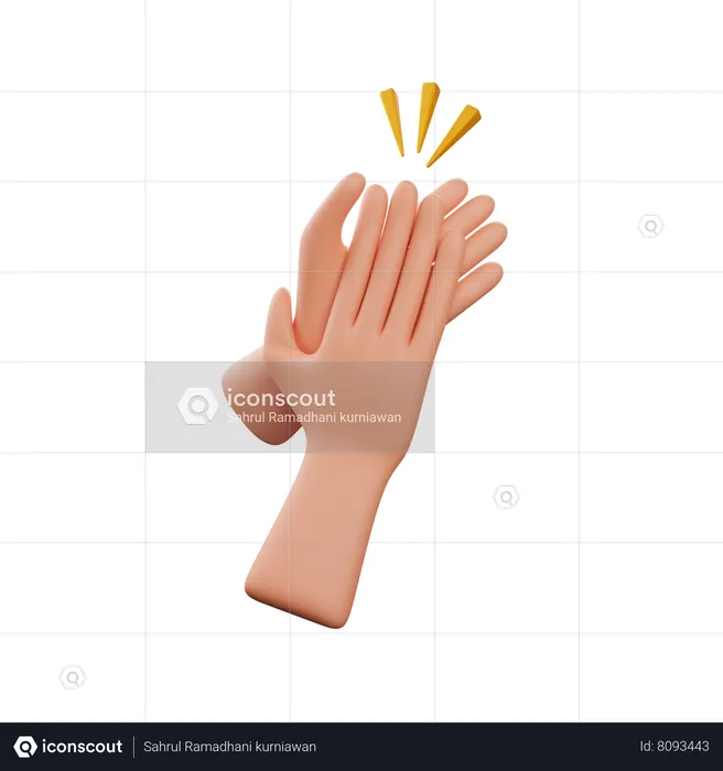 Clapping hand gesture  3D Icon