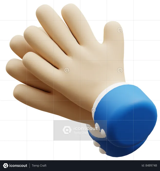Clapping hand gesture  3D Icon