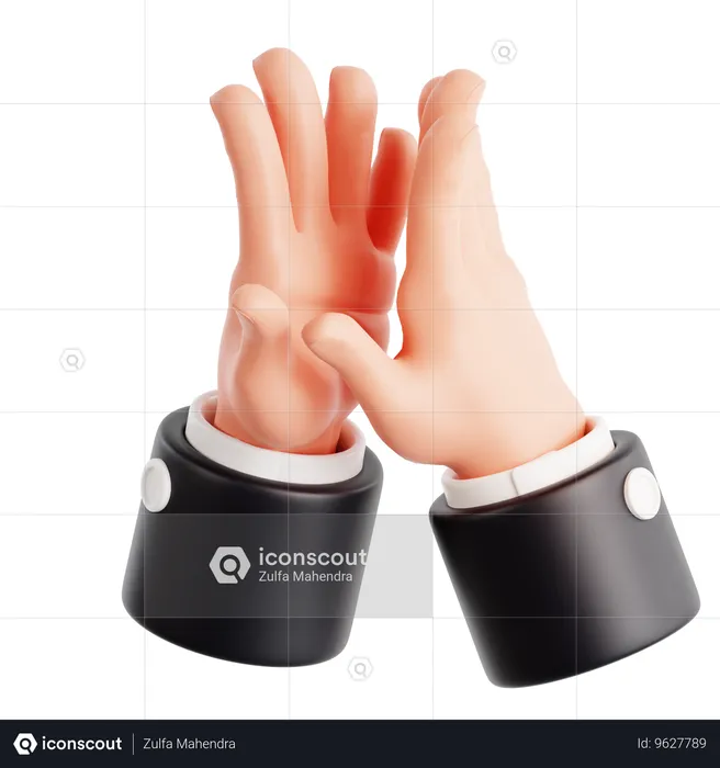 Clapping Hand Gesture Emoji 3D Icon