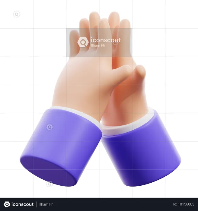 Clapping Hand Gesture  3D Icon