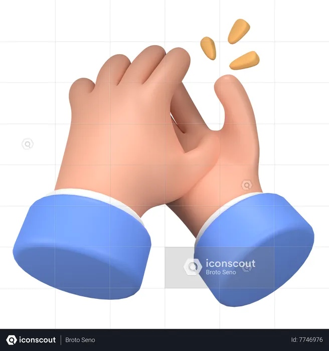 Clapping Hand Gesture Emoji 3D Icon