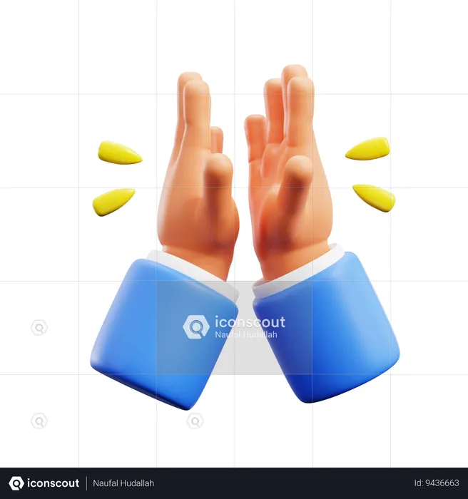 Clapping Hand Gestures  3D Icon