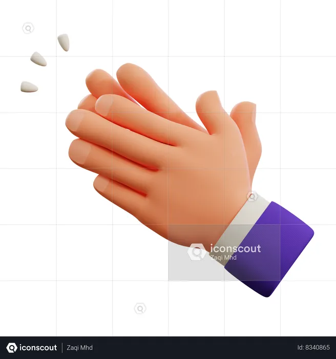 Clapping hands  3D Icon