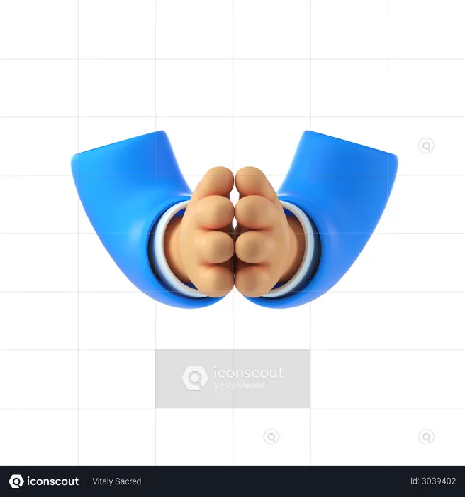 Clapping hands  3D Illustration