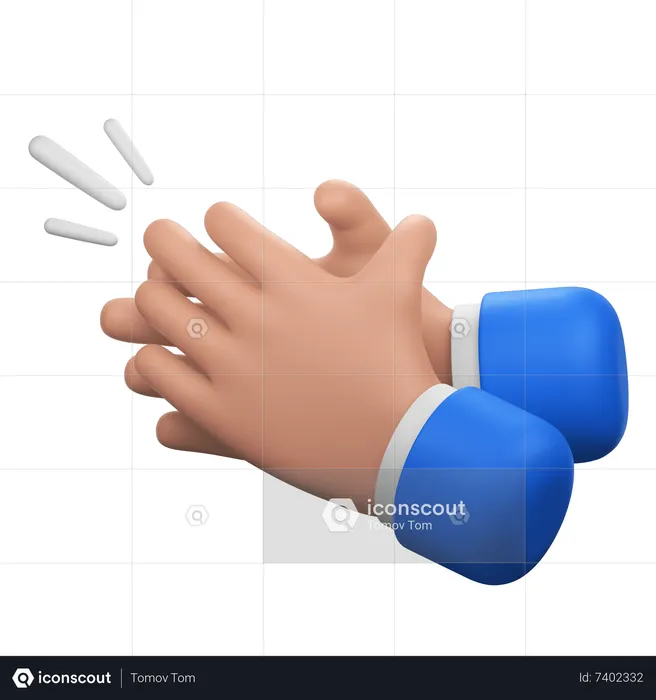Clapping Hands Gesture  3D Icon