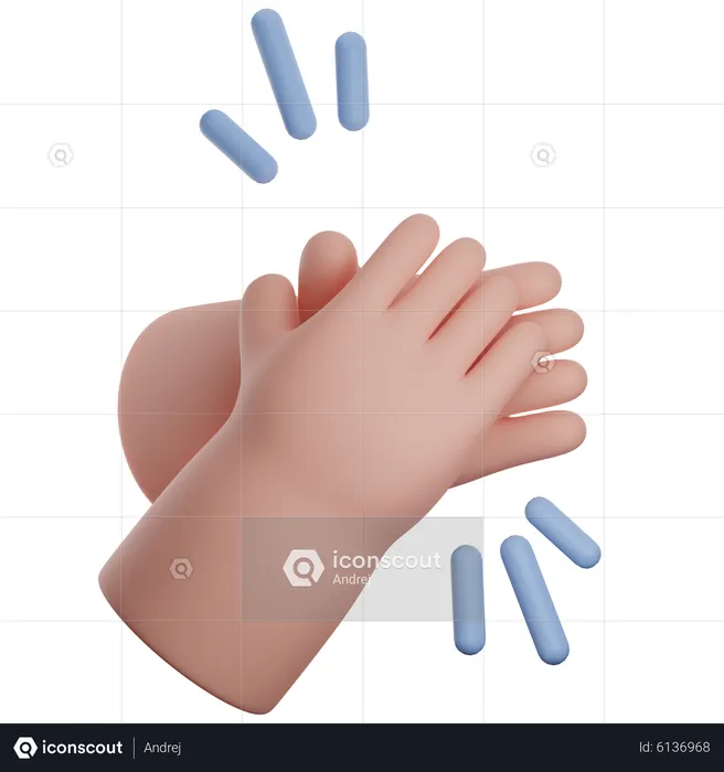Clapping hands gesture  3D Icon