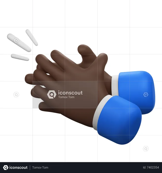 Clapping Hands Gesture  3D Icon