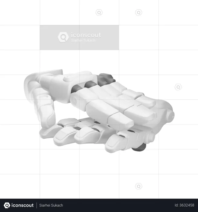 Clapping Robot hand  3D Illustration