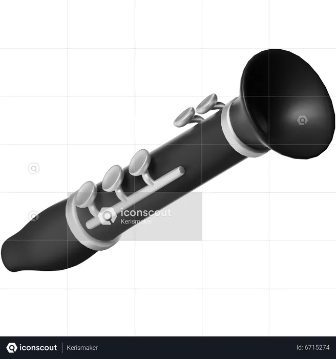 Clarinete  3D Icon