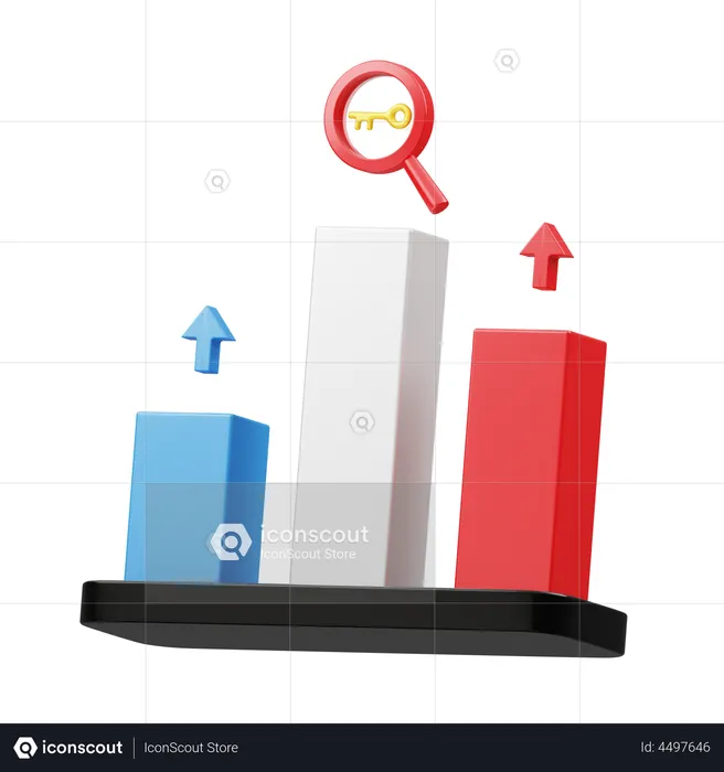 Classement des mots clés  3D Icon