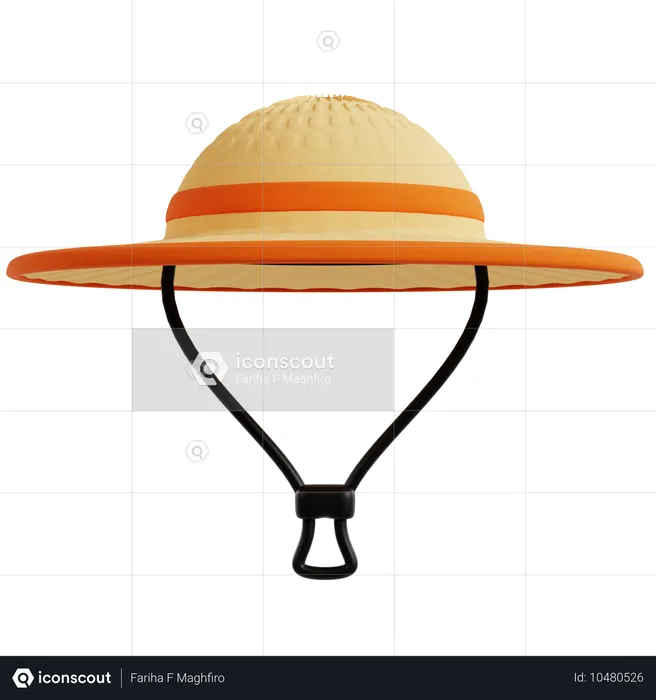 Classic Adventurer's Camping Hat  3D Icon