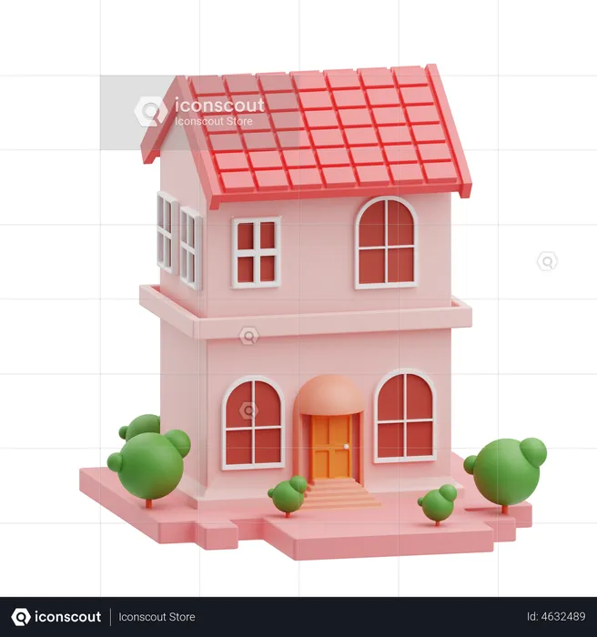 Classic House  3D Illustration