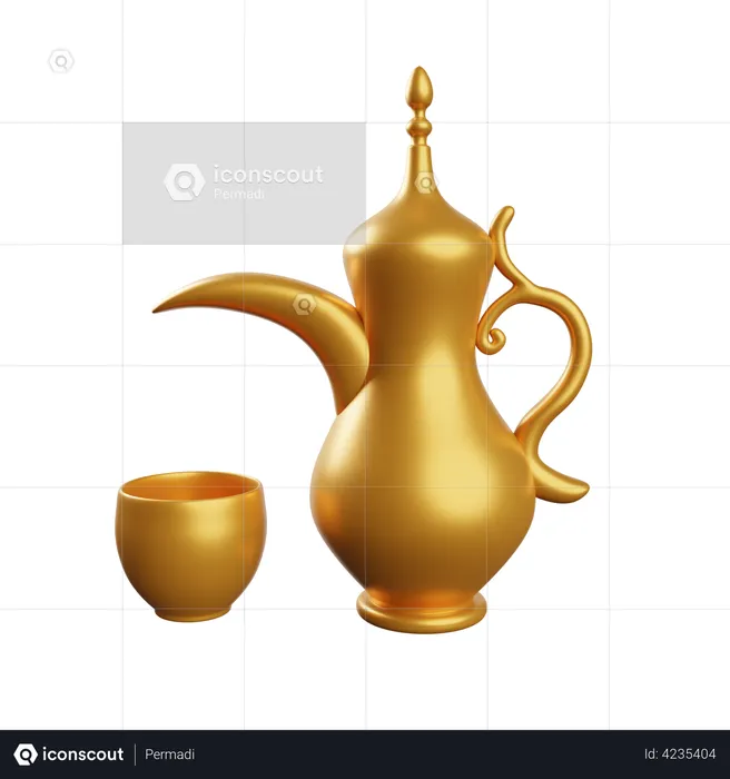 Classic Teapot  3D Illustration