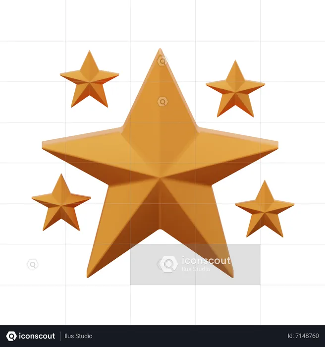 Avaliação de 5 estrelas  3D Icon