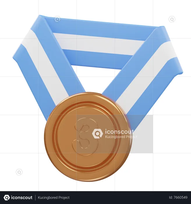 Medalha Classificação 3 Emoji 3D Icon