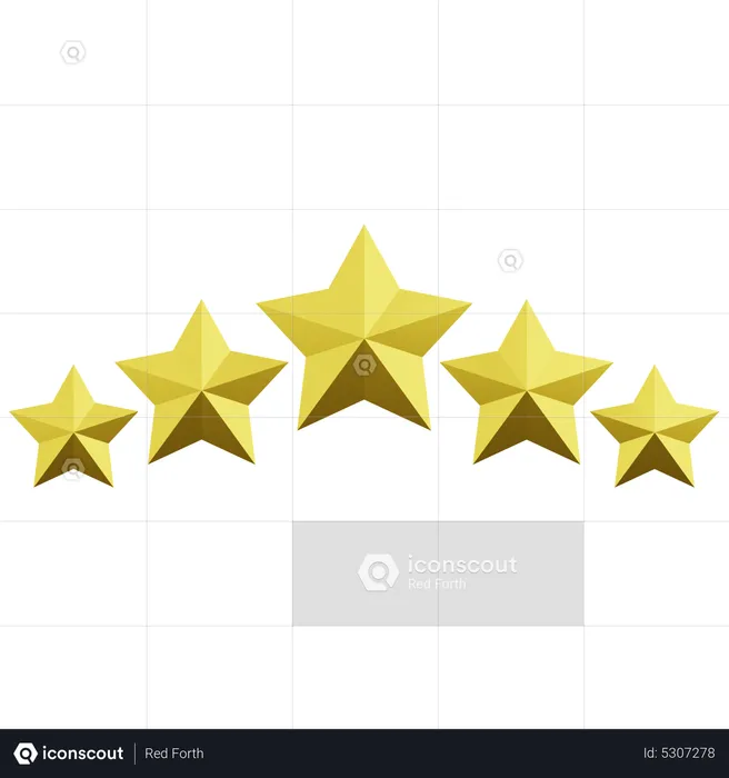 Classificação por estrelas  3D Icon