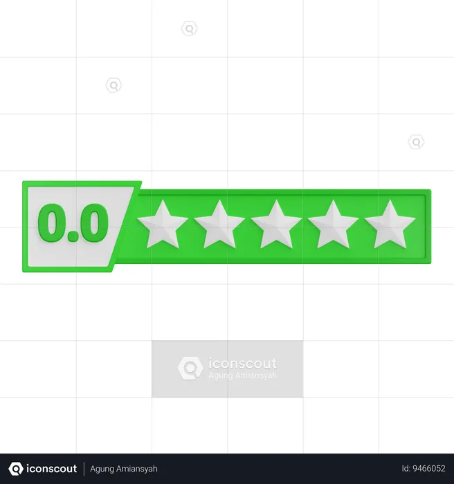 Classificação zero estrelas  3D Icon