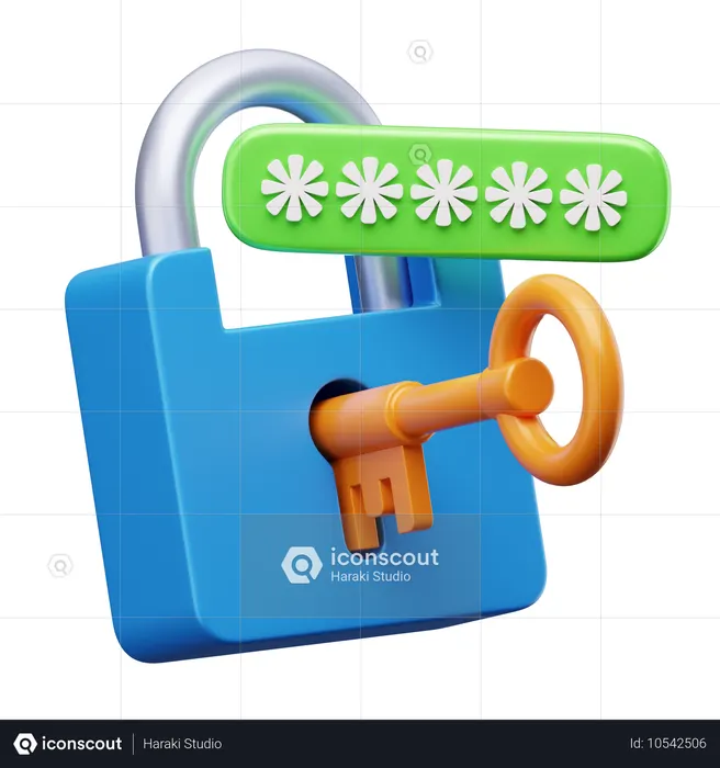 Clave de encriptación  3D Icon