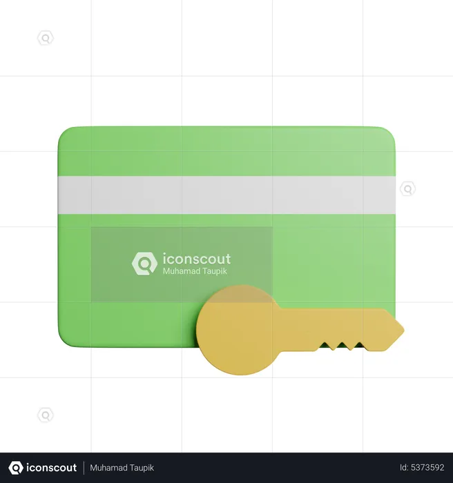 Clave de tarjeta de pago  3D Icon
