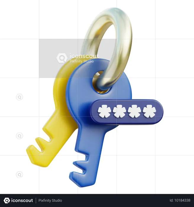 Llaves con protección por contraseña  3D Icon