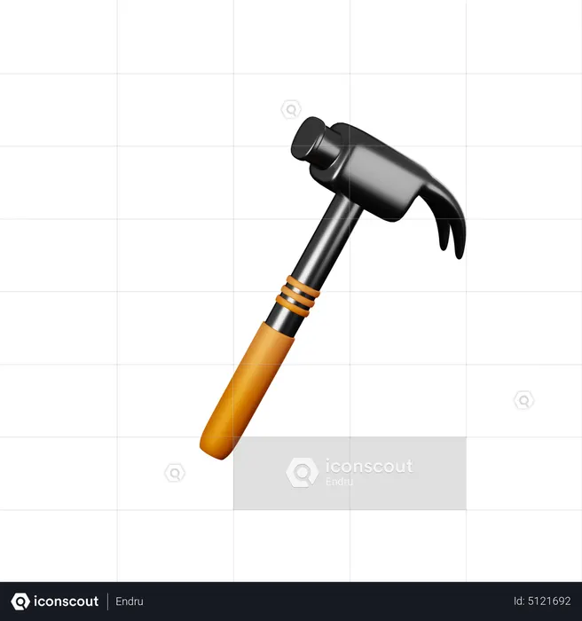 Claw Hammer  3D Icon