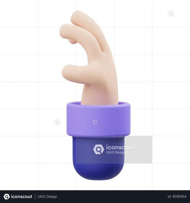 Claw Hand Gesture  3D Illustration
