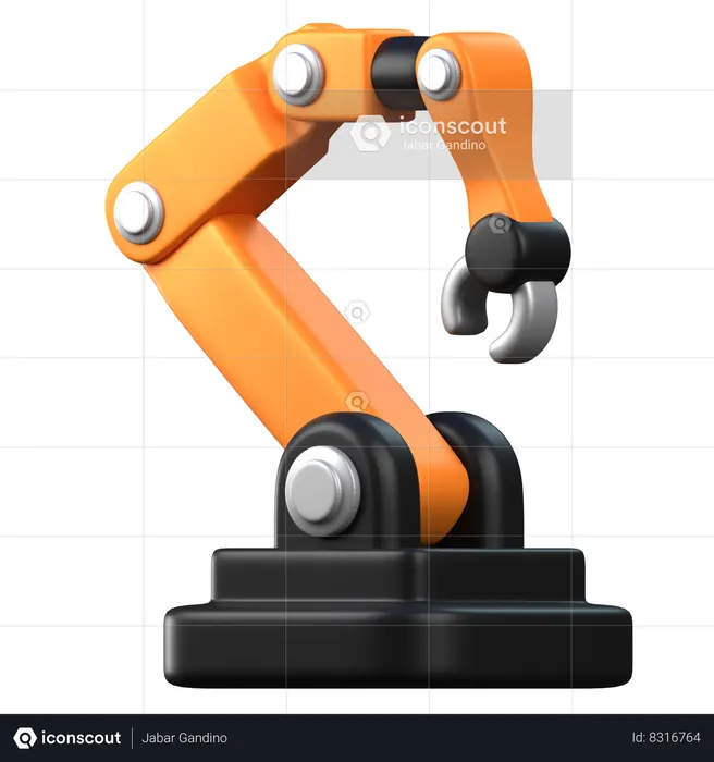 Claw Robotic Arm  3D Icon