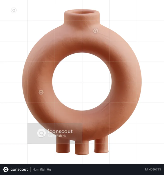 Clay Vase  3D Icon